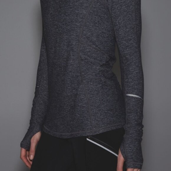 Lululemon Warm It Up Long Sleeve Training Running TopHeathered Black - Picture 12 of 14